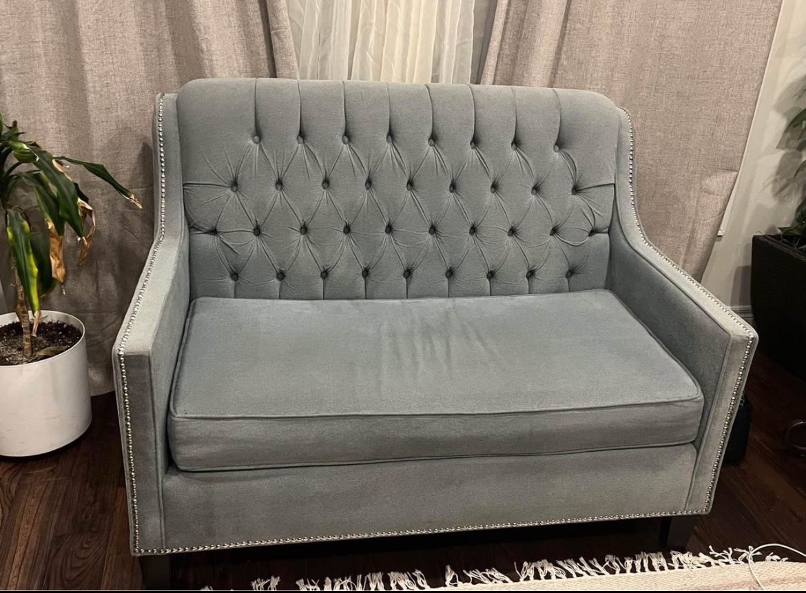 Grey Tufted Sofa - photo 2