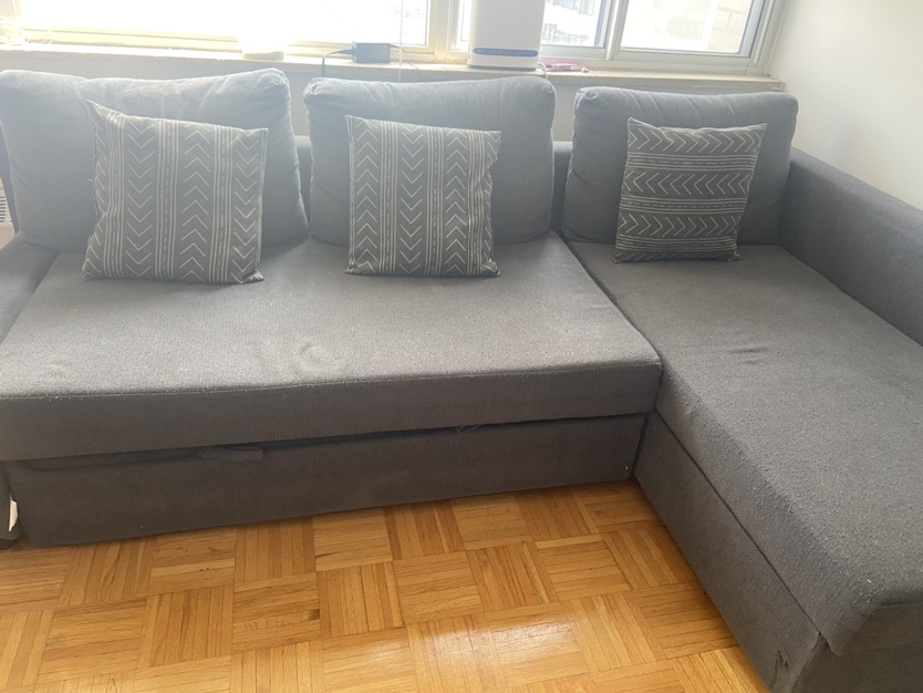 Grey Sectional Sofa Bed/ Couch available for sale - photo 4