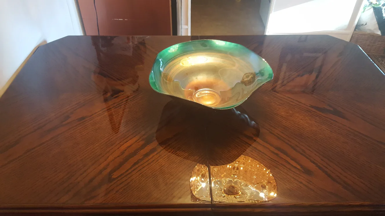 Octagonal Wood Table - pick up only thumbnail