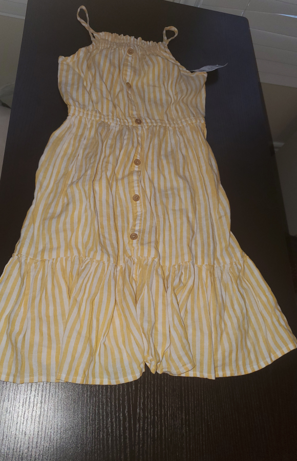 Yellow Striped Dress for Girls - photo 2