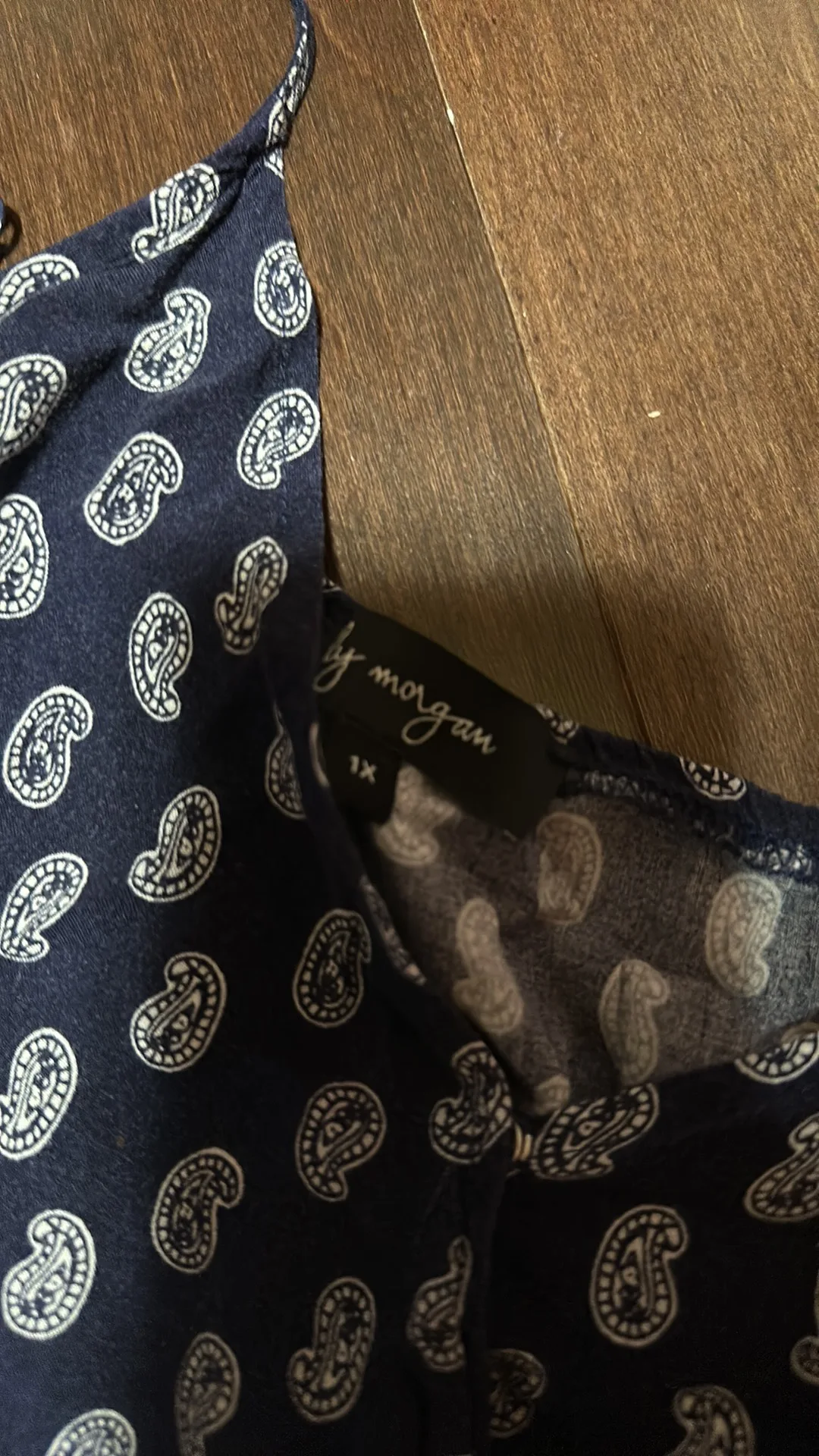 Navy Blue Paisley Romper image indicator(2)