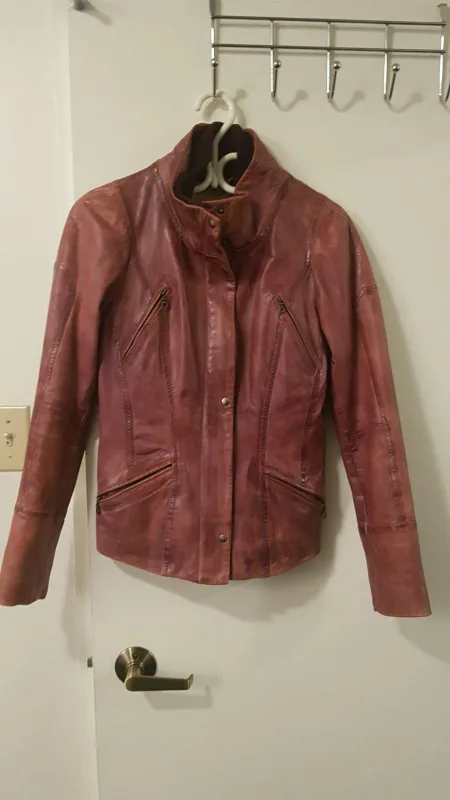 Purple Danier Leather Jacket image indicator(2)