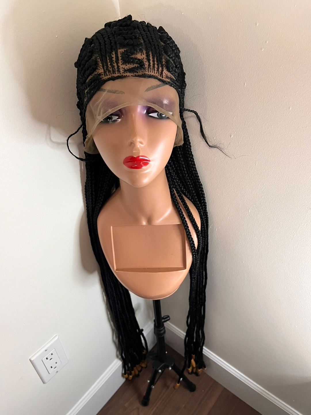 Black zig-zag Braided Wig Karrot