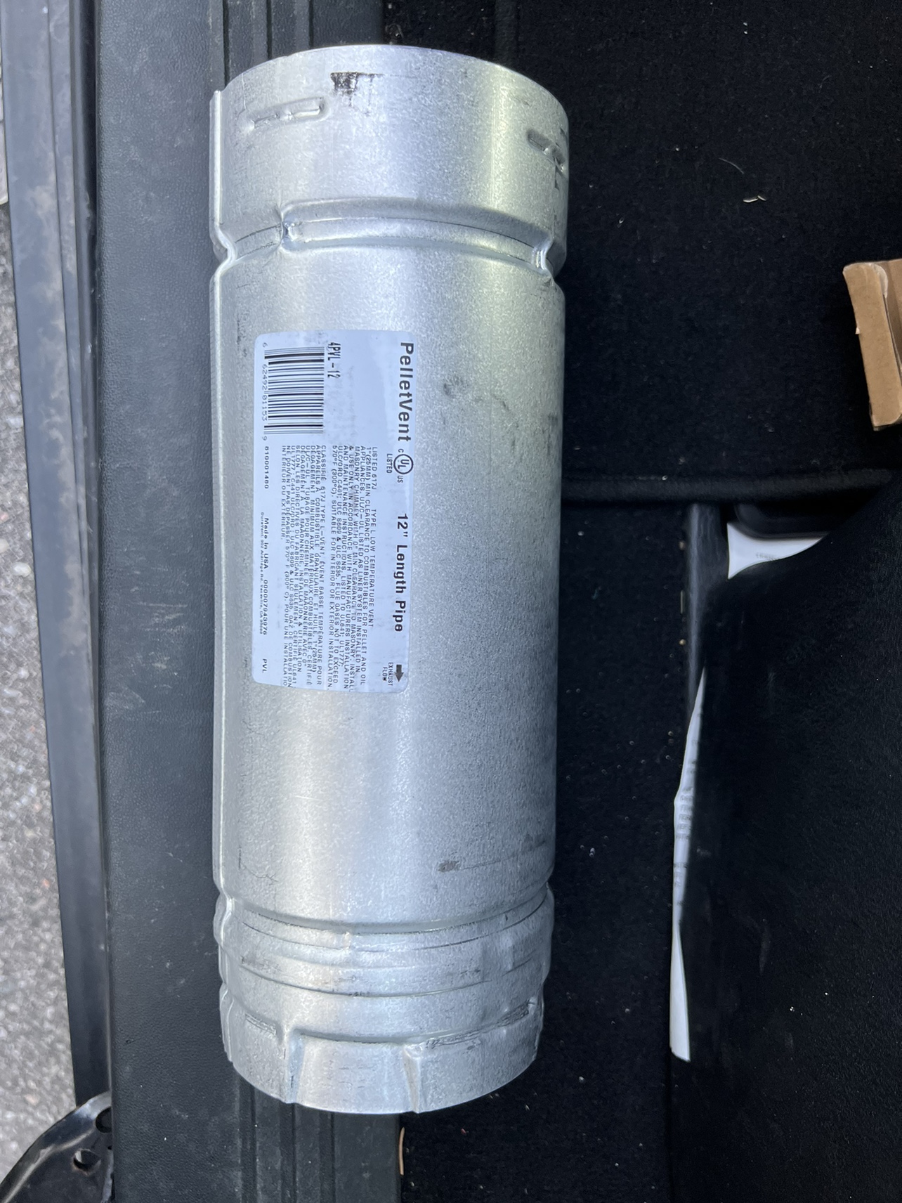 stainless steel chimney pipe  4x12-inch
