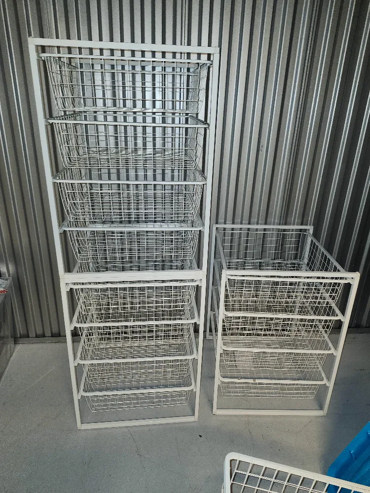 White Ikea Wire Storage Baskets / closet organizer image indicator(2)