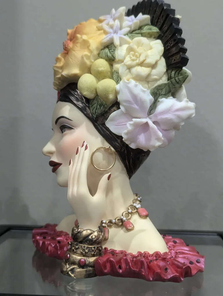 Cameo Girls Head Vase Angeline 1943  "Rhumba Beauty" image indicator(4)