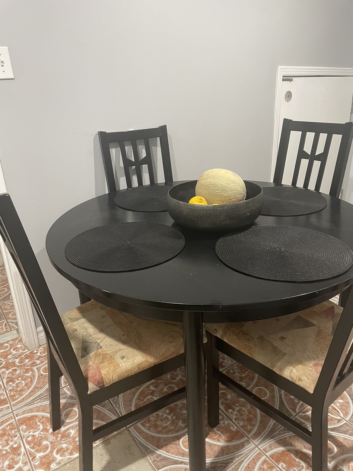 Black Table and Chairs Set
