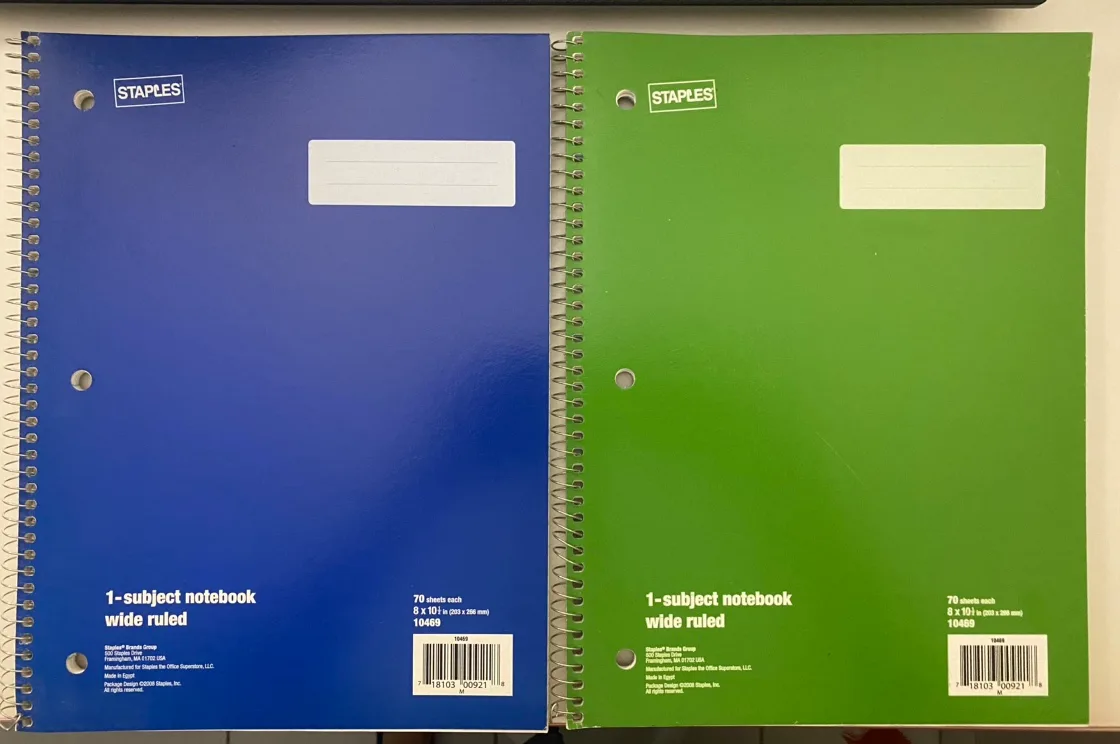 Staples 1-Subject Wide Ruled Notebooks (2 Pack) #freecycle thumbnail