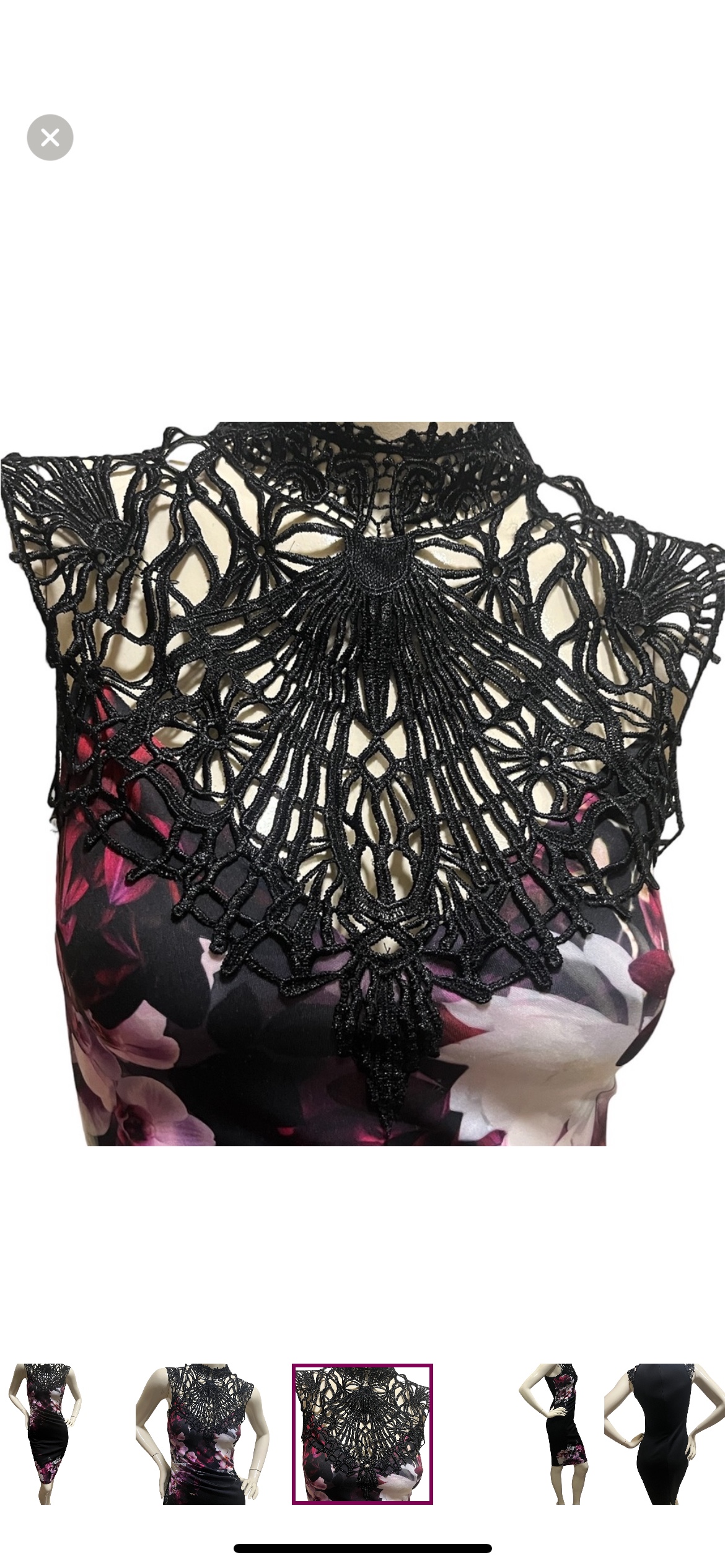 Lipsy Floral Print Dress with Lace Detail XS - photo 3