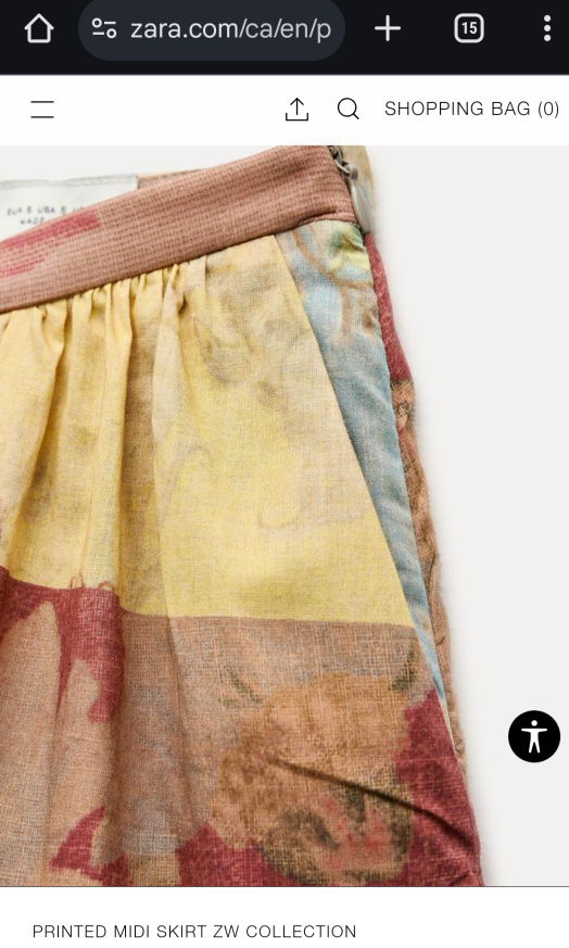 Zara Printed Midi Skirt (M) - photo 2