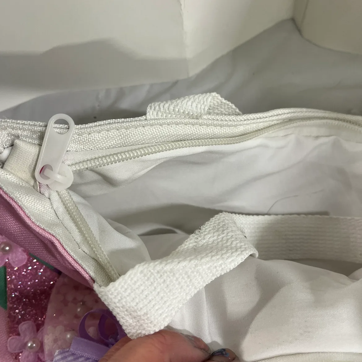 Kuromi tote bag filled with hair accessories, and bracelets image indicator(9)