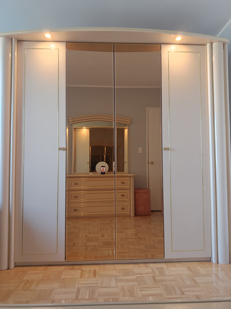 Mirrored Armoire with Gold Accents - photo 2