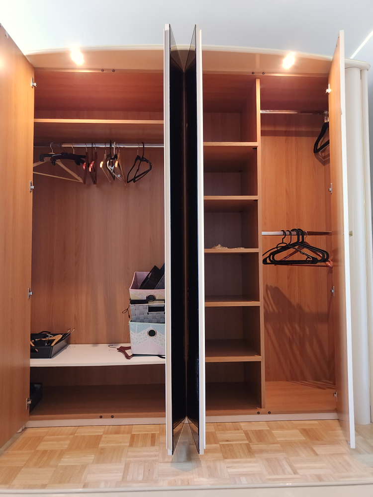 Mirrored Armoire with Gold Accents - photo 3