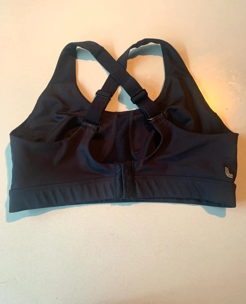 Lole Burst up sports bra with cross-back in black size M image indicator(4)