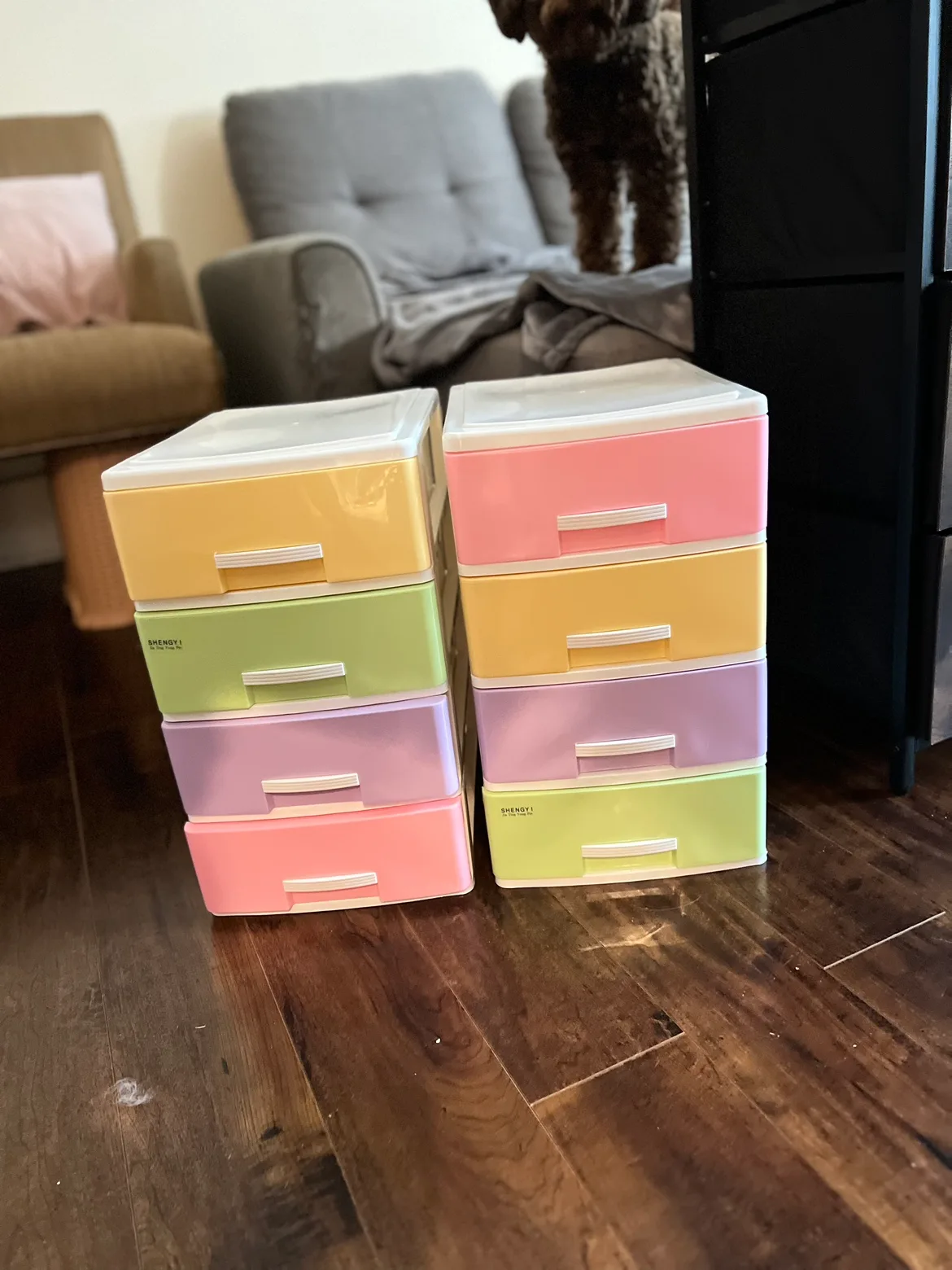 Set of 2 Four Drawer Organizers