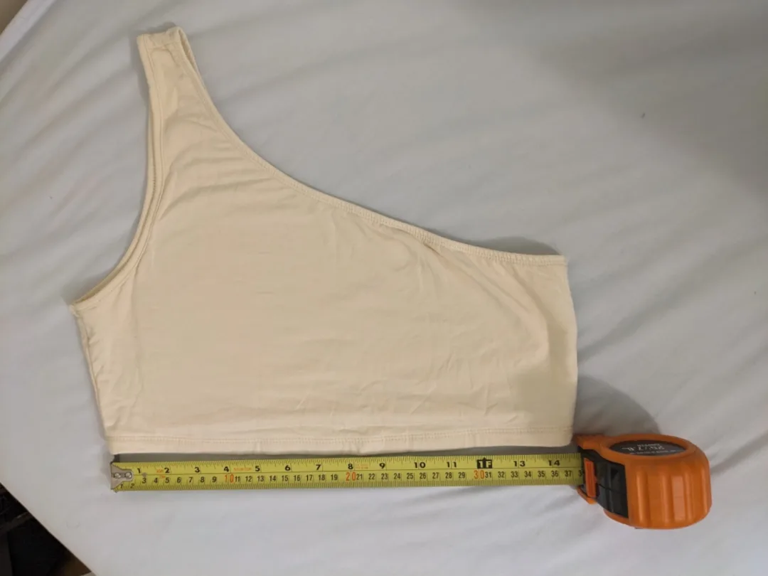 Cream One Shoulder Crop Top image indicator(3)