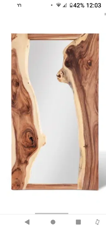 Suar Wood Wall Mirror image indicator(4)