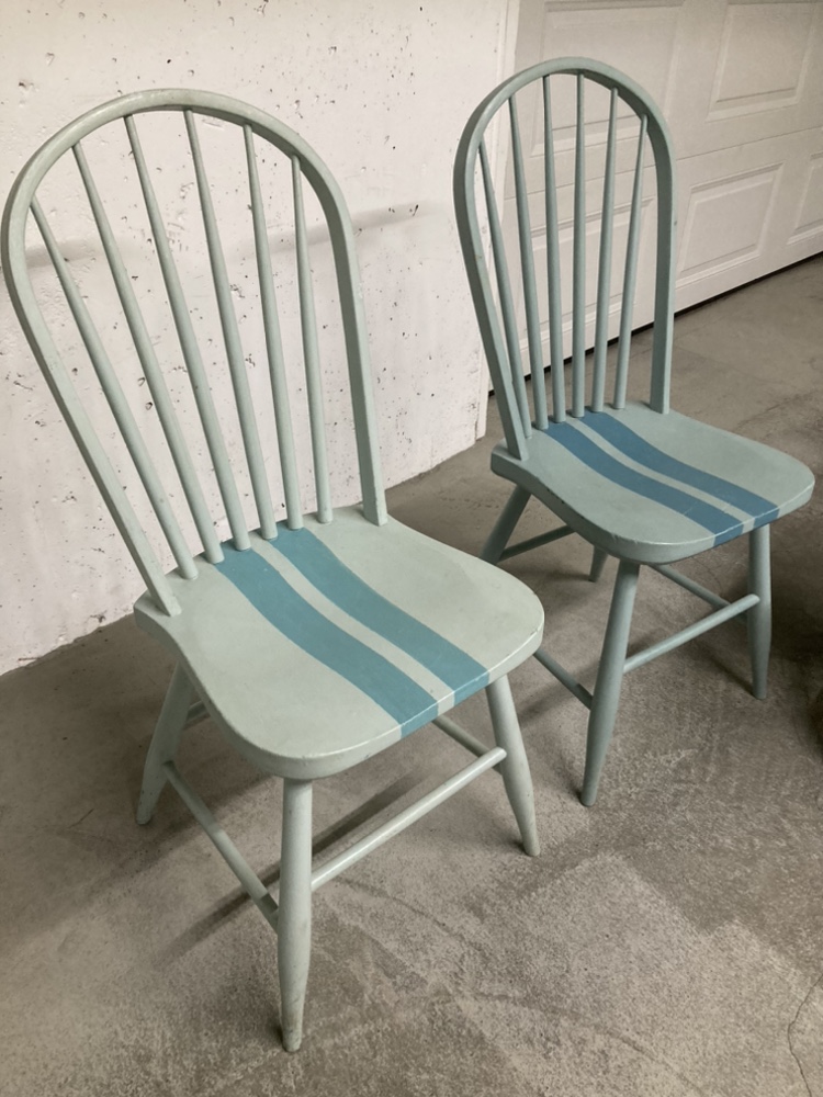 Set of Four Painted Windsor Chairs - photo 2
