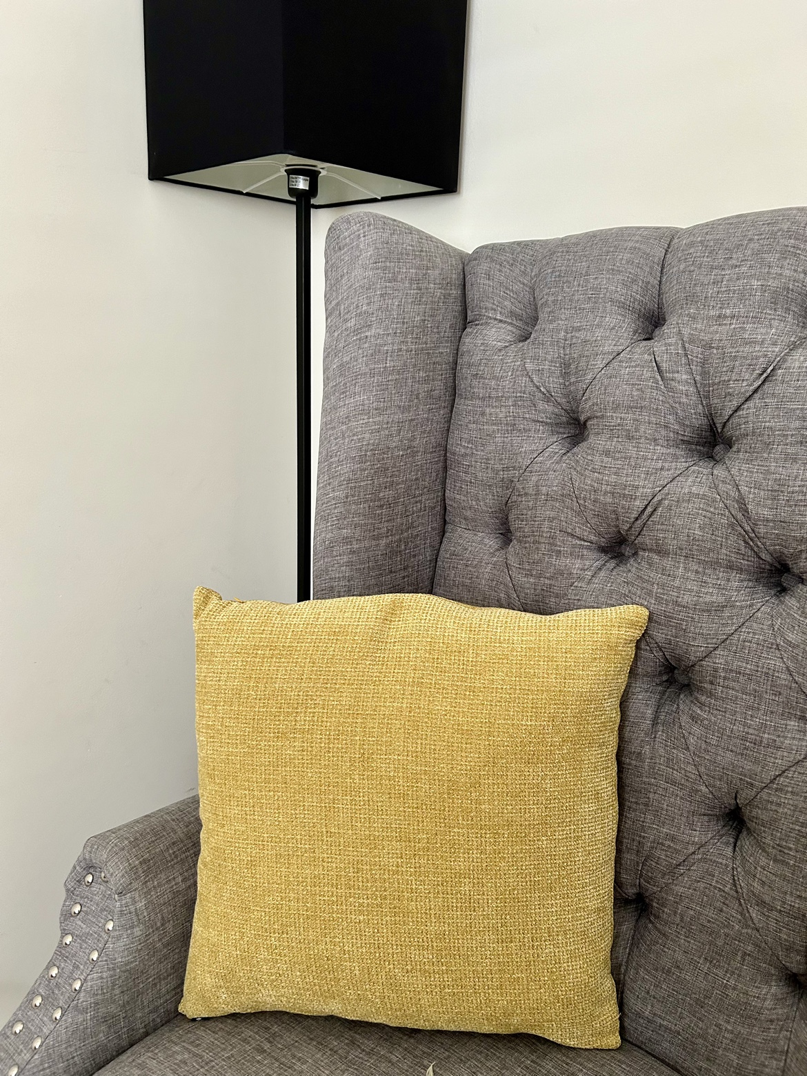 Grey Tufted Sofa - photo 4