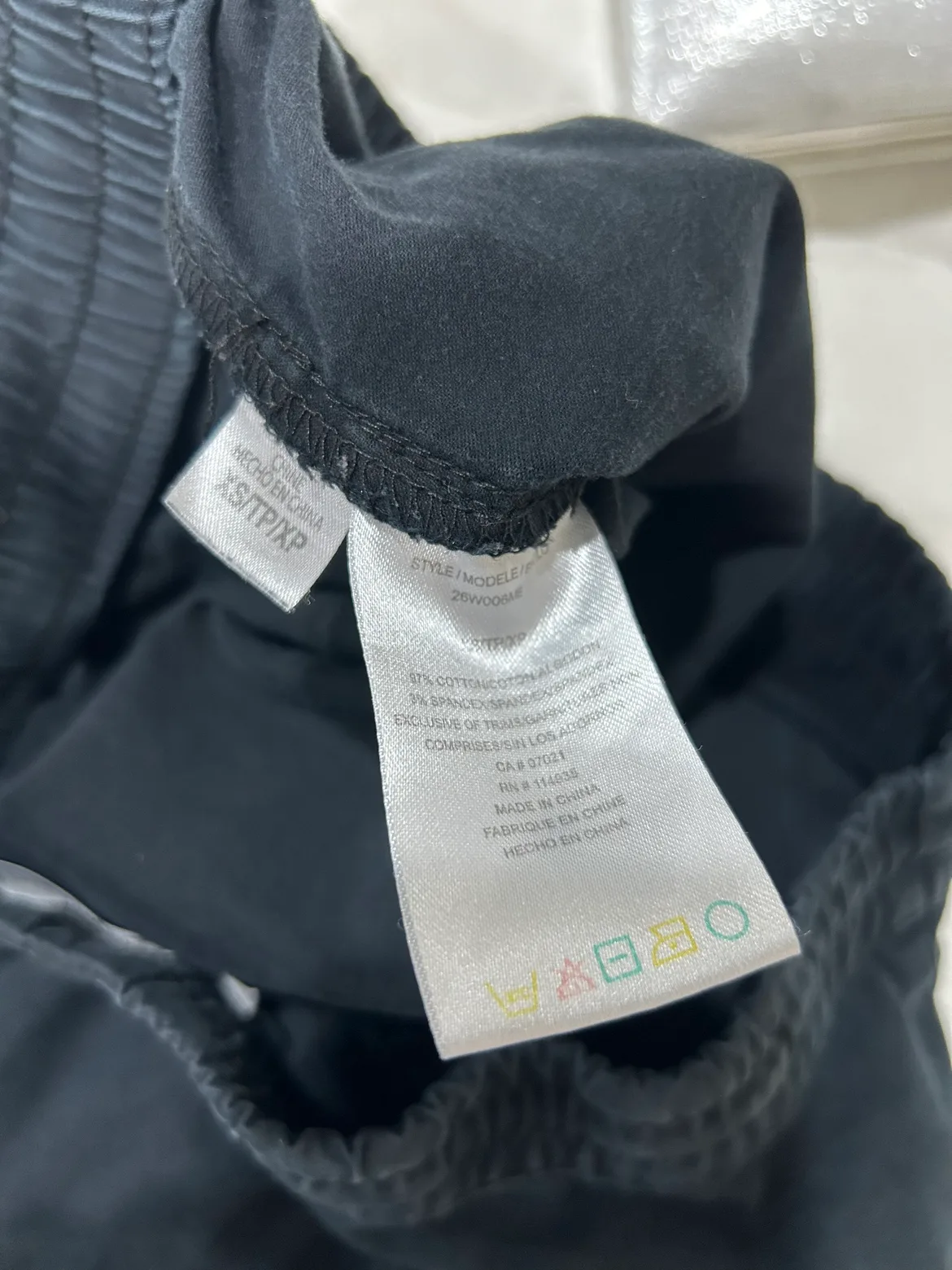 Women navy cargo jogger pants size xs,  elastic bottom image indicator(6)