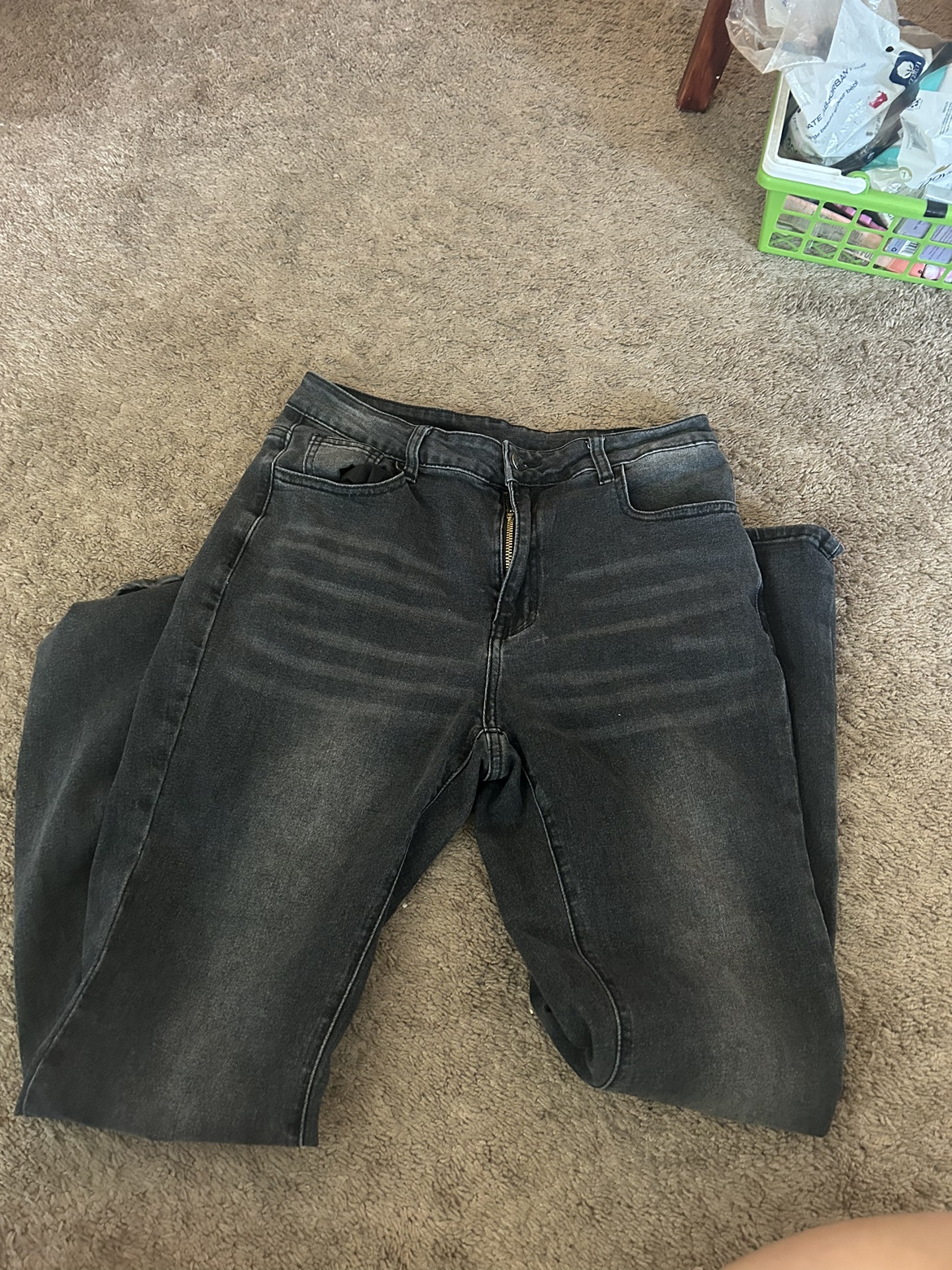 Black Flare Jeans with bedazzled butt