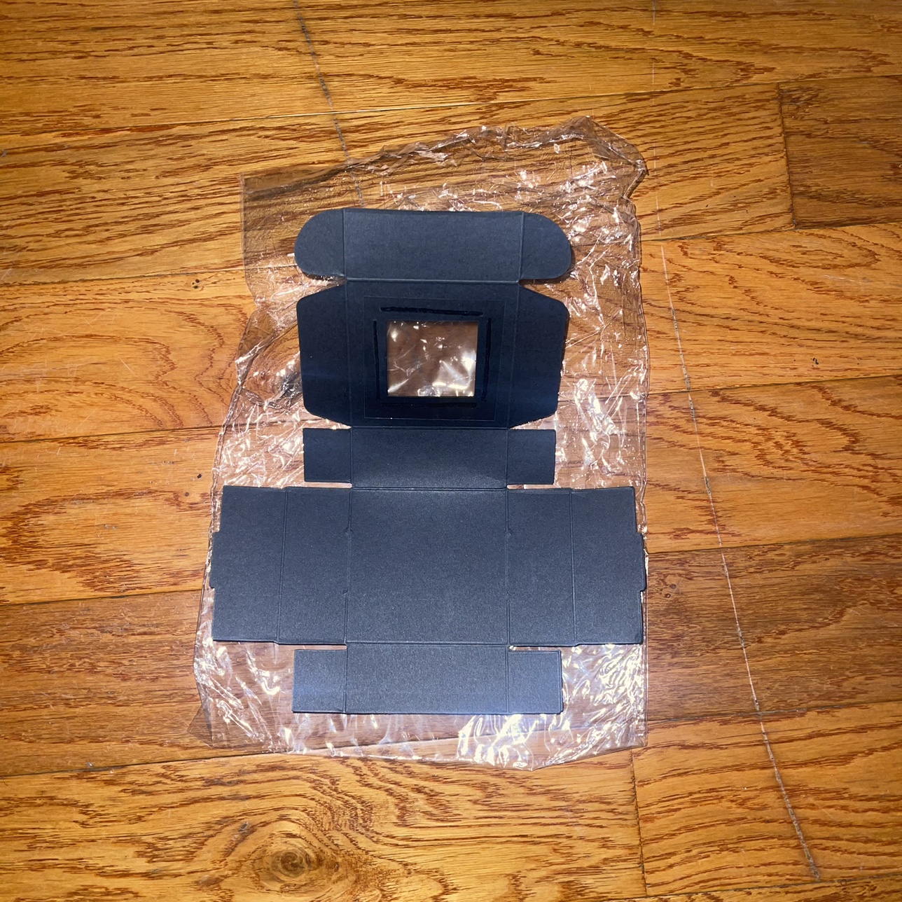 3 Black Transparent Window Paper Packaging Boxes