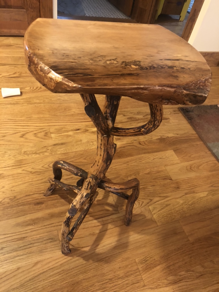Rustic Wood Side Table - photo 2