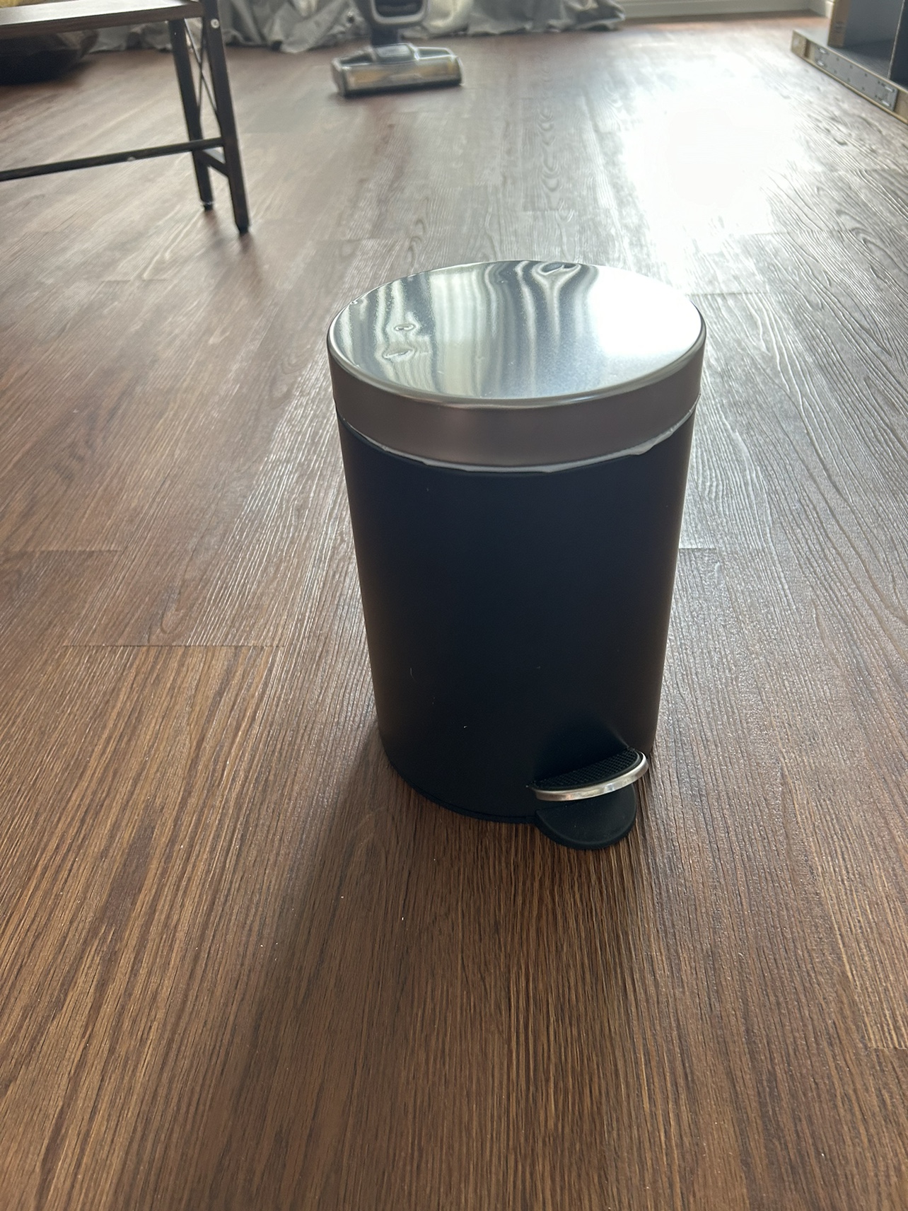 Black Step Trash Can