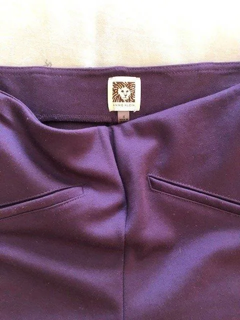 Anne Klein eggplant colour pants size 4 image indicator(4)