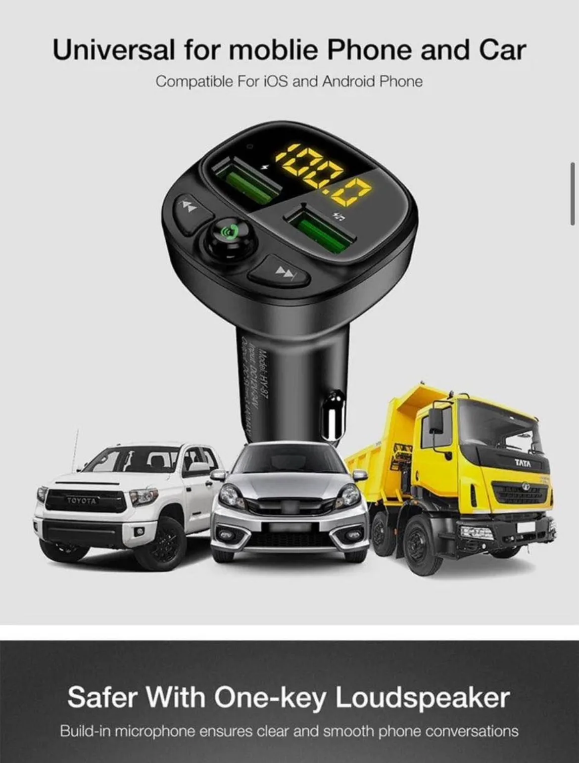 Dual port usb charger FM TRANSMITTER image indicator(3)