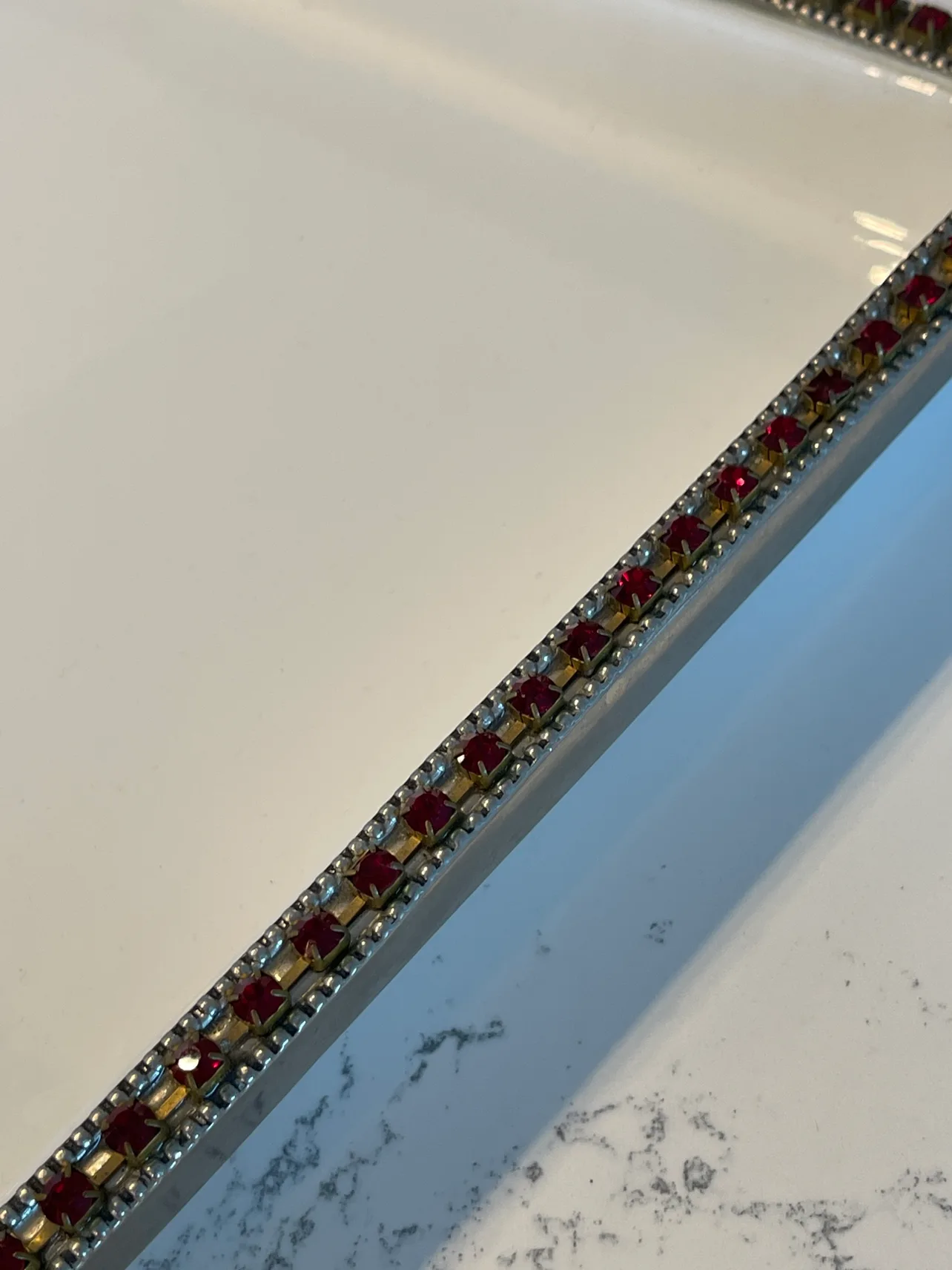 Decorative Tray with Rhinestone Trim image indicator(2)