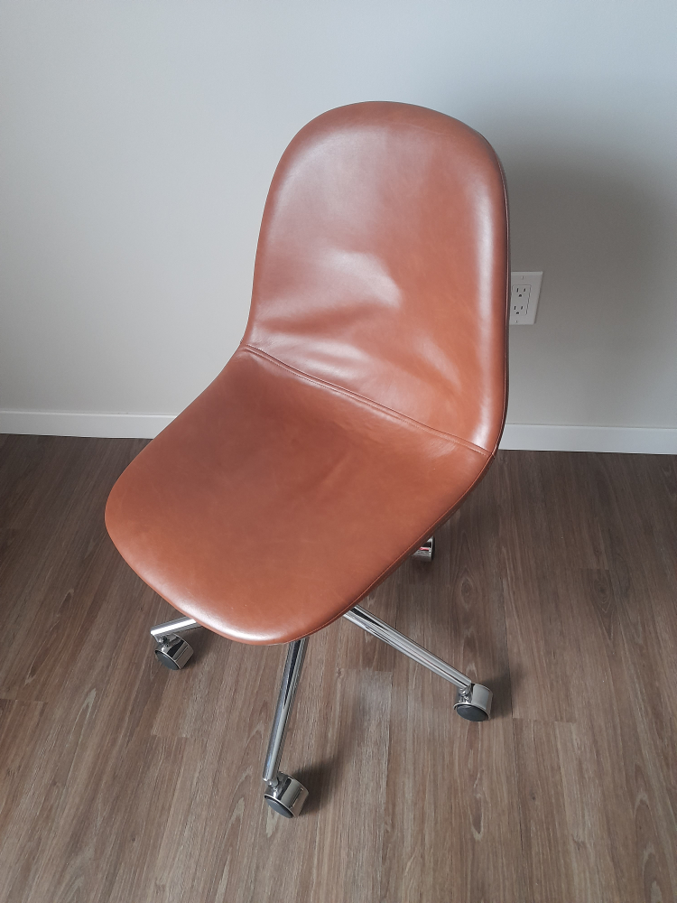Brown Leather Office Chair - photo 4