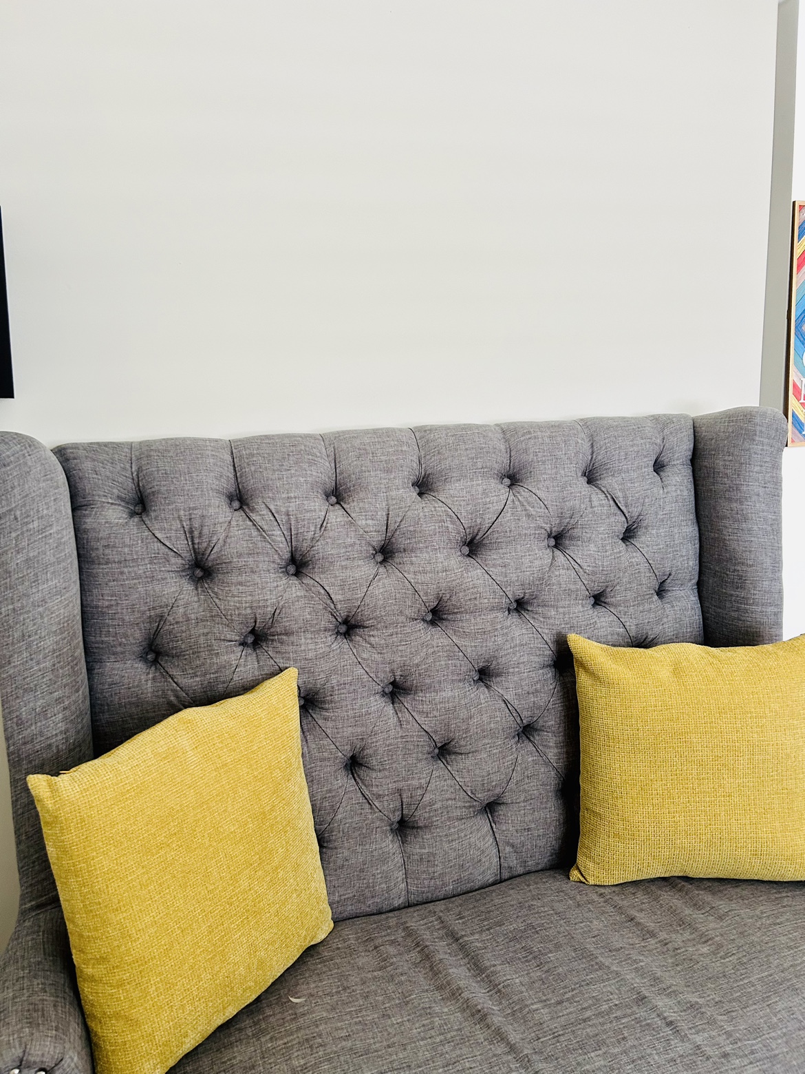 Grey Tufted Sofa - photo 2