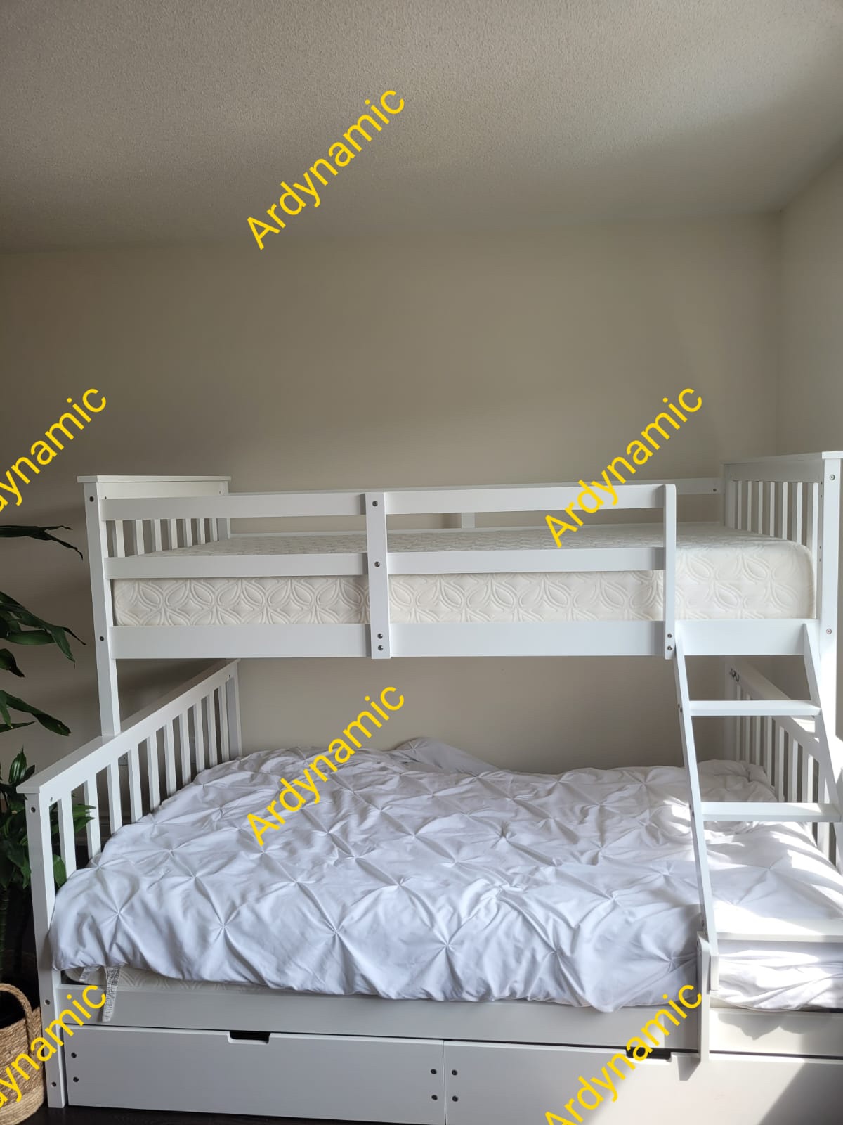 White Bunk Bed with Storage Drawers - photo 3