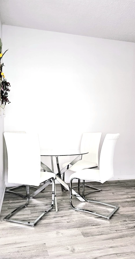 Glass Dining Table and 4 Chairs - photo 3