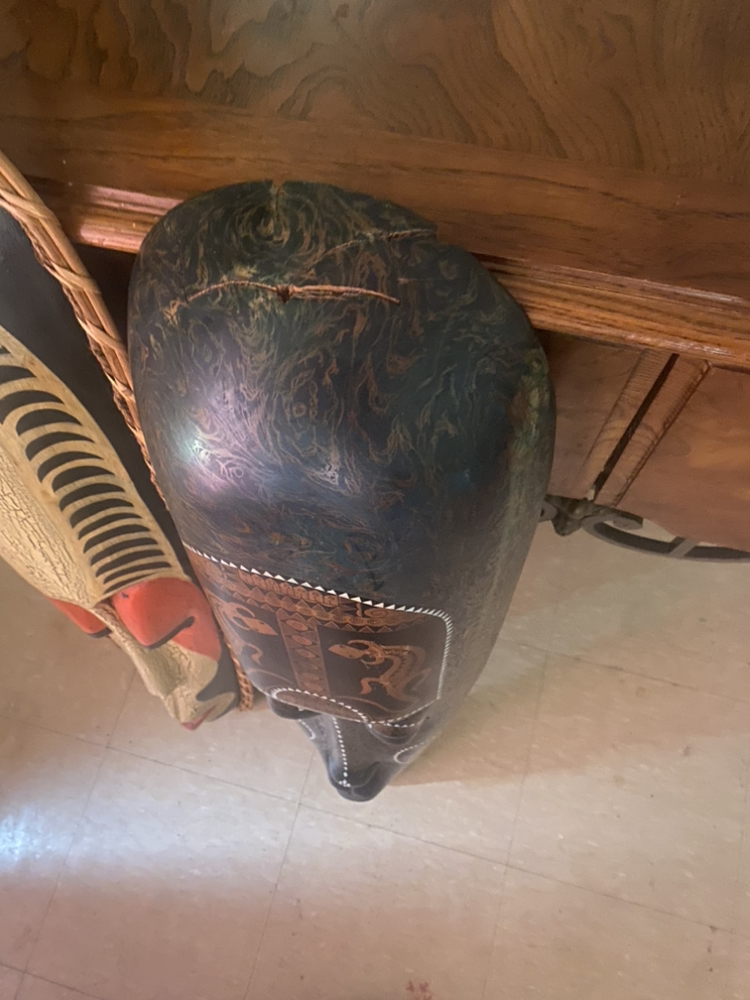 Wooden wall mask art - photo 3