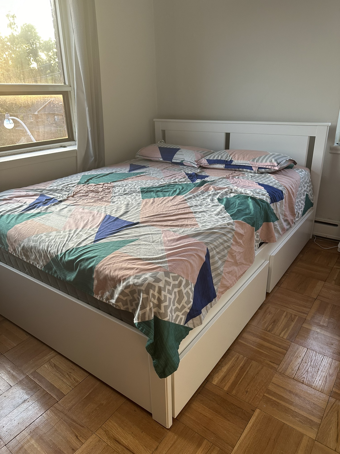 Ikea Queen Bed Frame with 2 Storage Drawers - photo 2