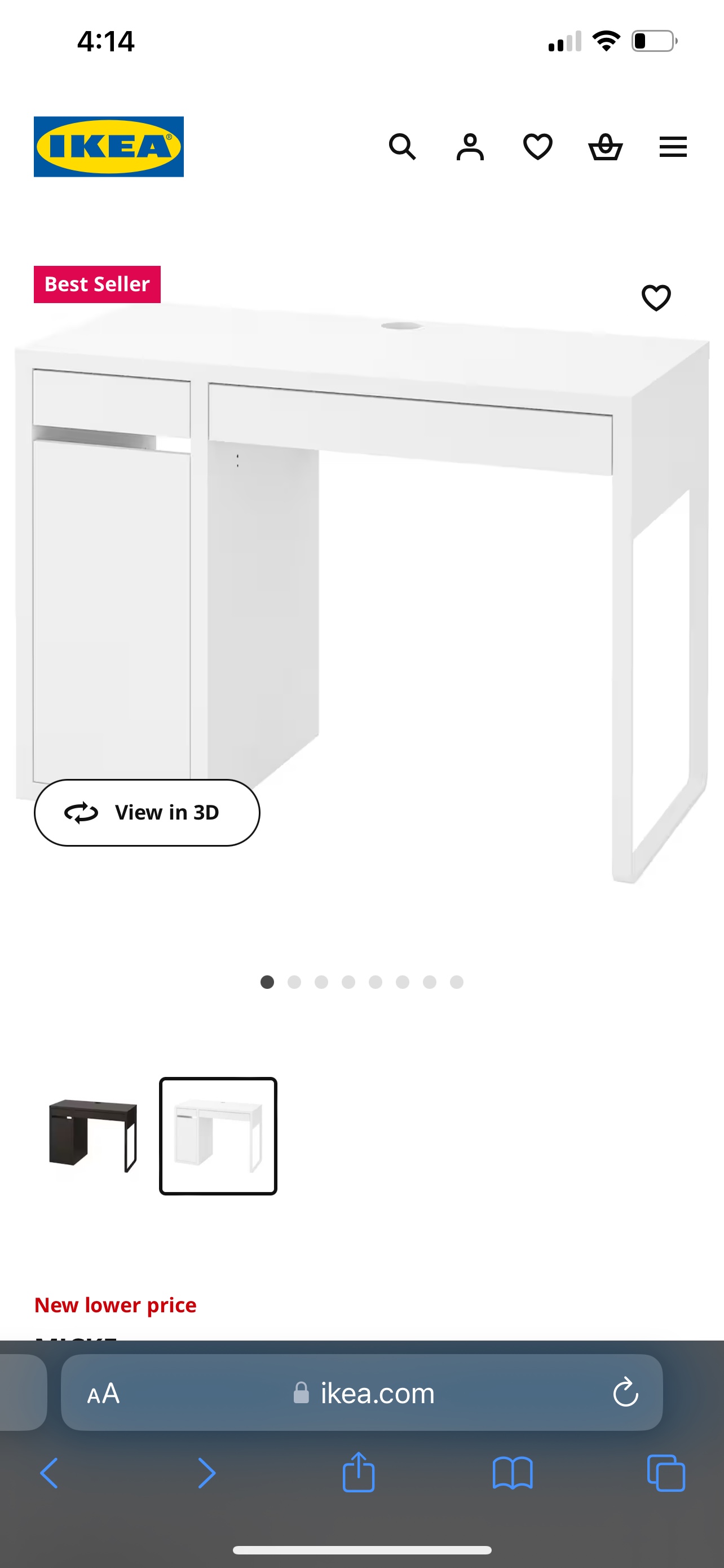 IKEA MICKE Desk White(used)