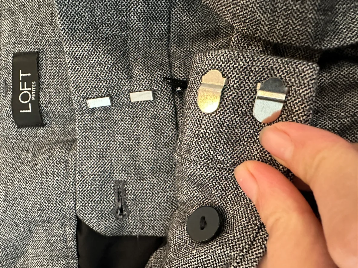 LOFT Grey Belted Pants image indicator(6)