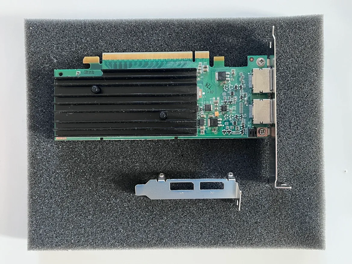 Nvidia Quadro NVS 295 dual DisplayPort video card thumbnail