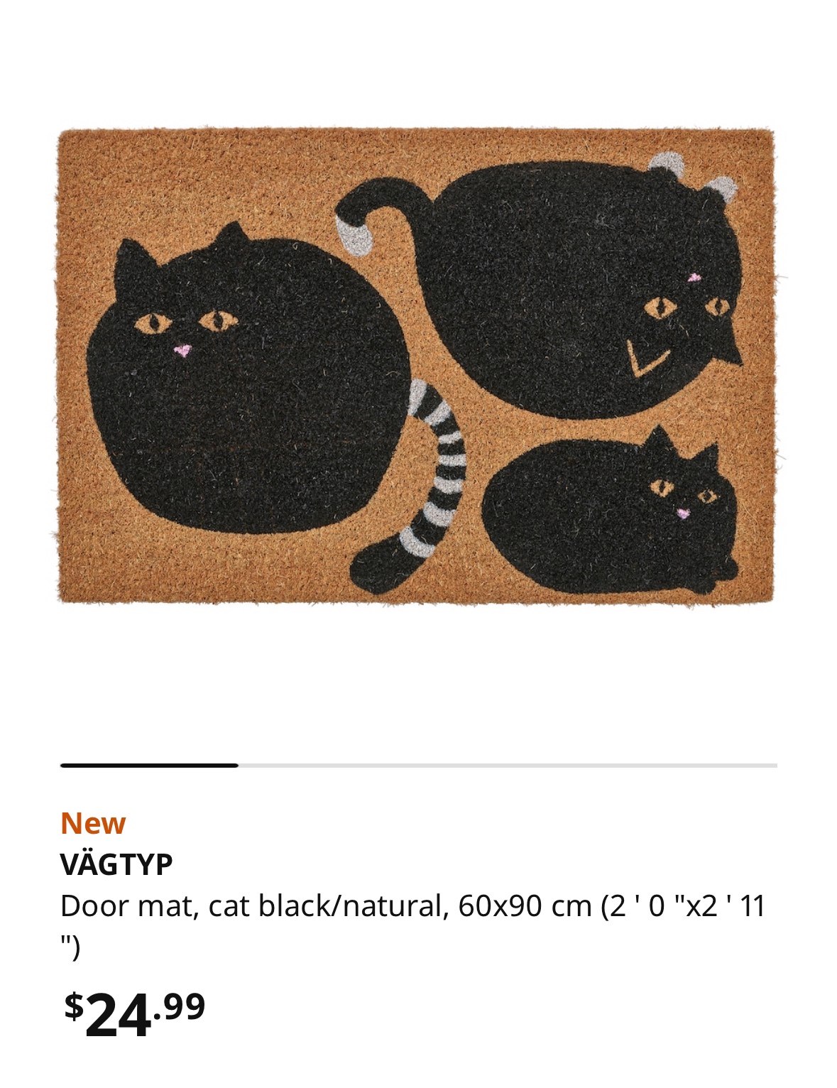 NEW IKEA Vägtyp Door mat, 60x90 cm - photo 2