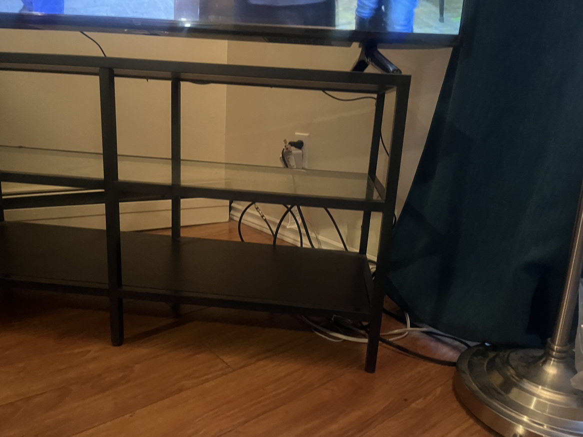 Black/Glass TV Stand - photo 5