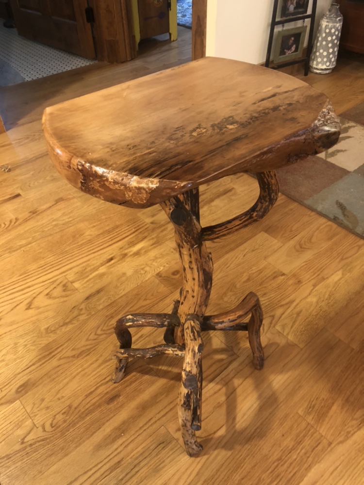 Rustic Wood Side Table