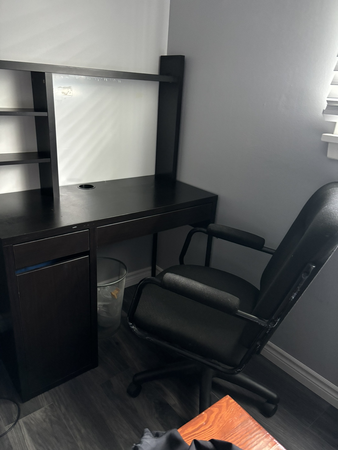 Student Black Desk and Chair Set