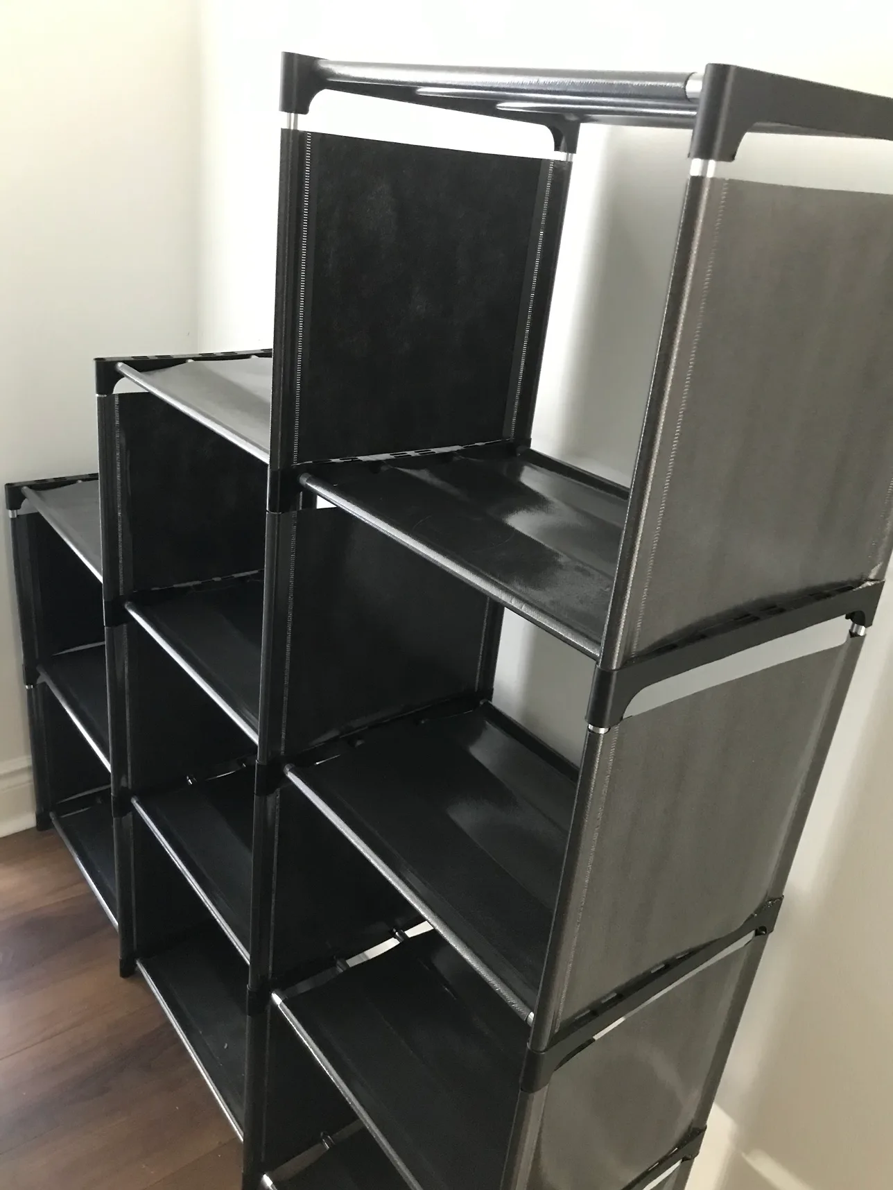 Black Fabric Shelf Unit