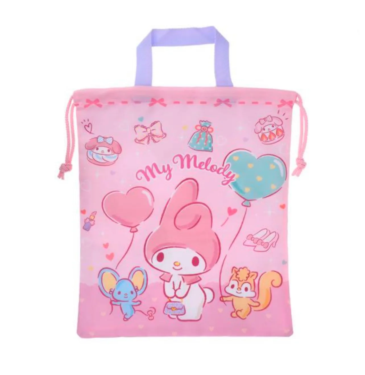 Kids drawstring bag Doraemon , Little Twins Star & Melody image indicator(5)