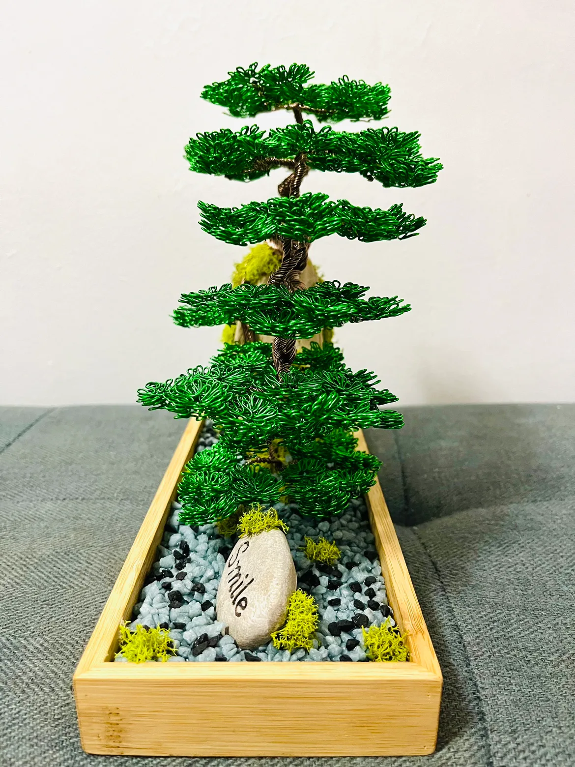 WIRE BONSAI TREE ON THE ROCK image indicator(3)