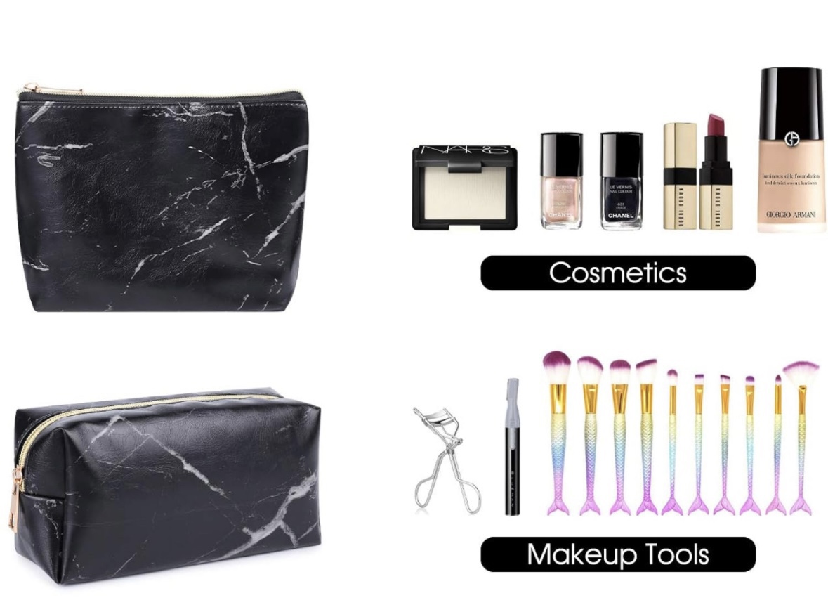 Black Marble Makeup Bag Set - photo 2