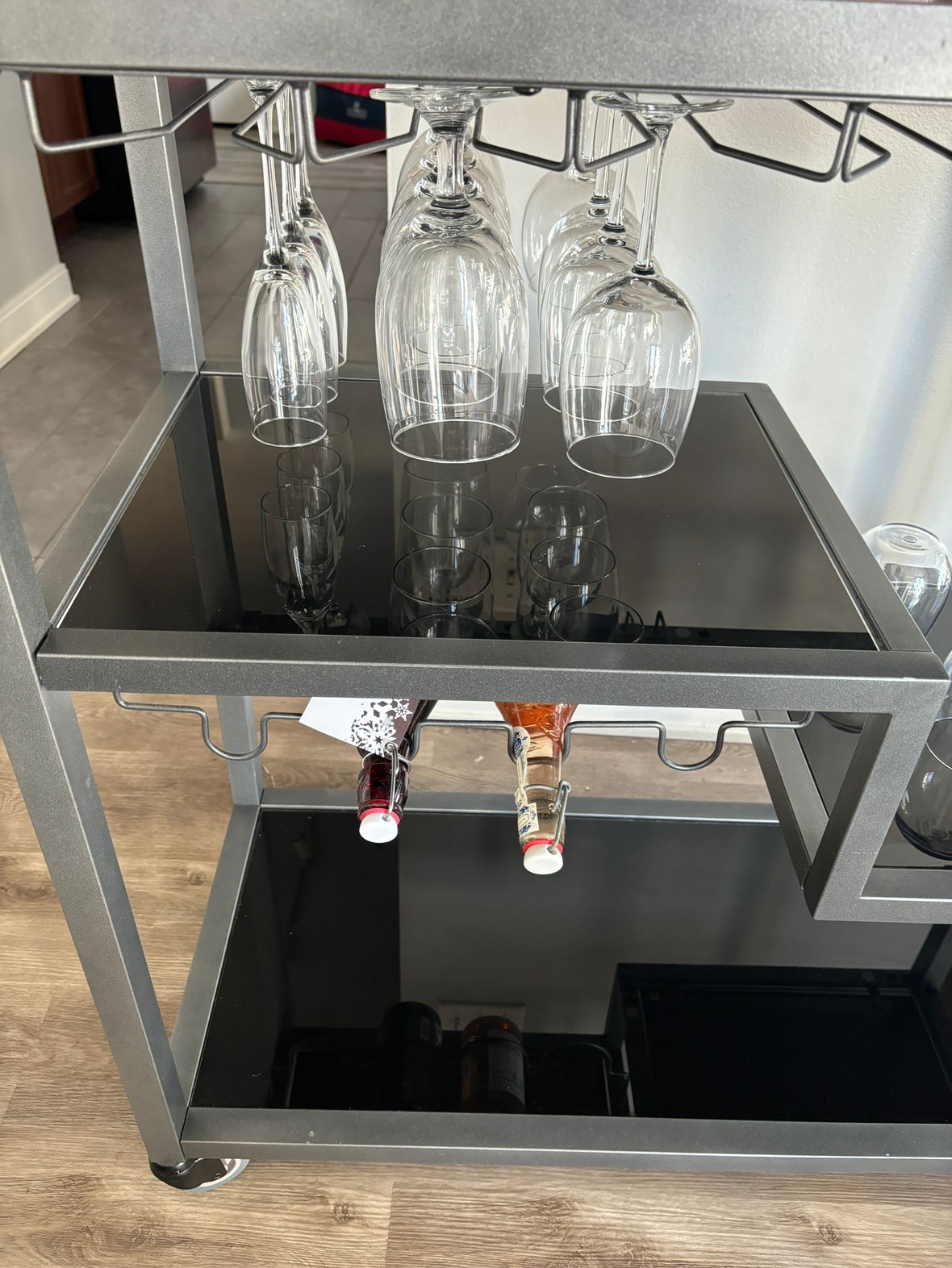 Modern Tempered Glass Bar Cart - photo 3