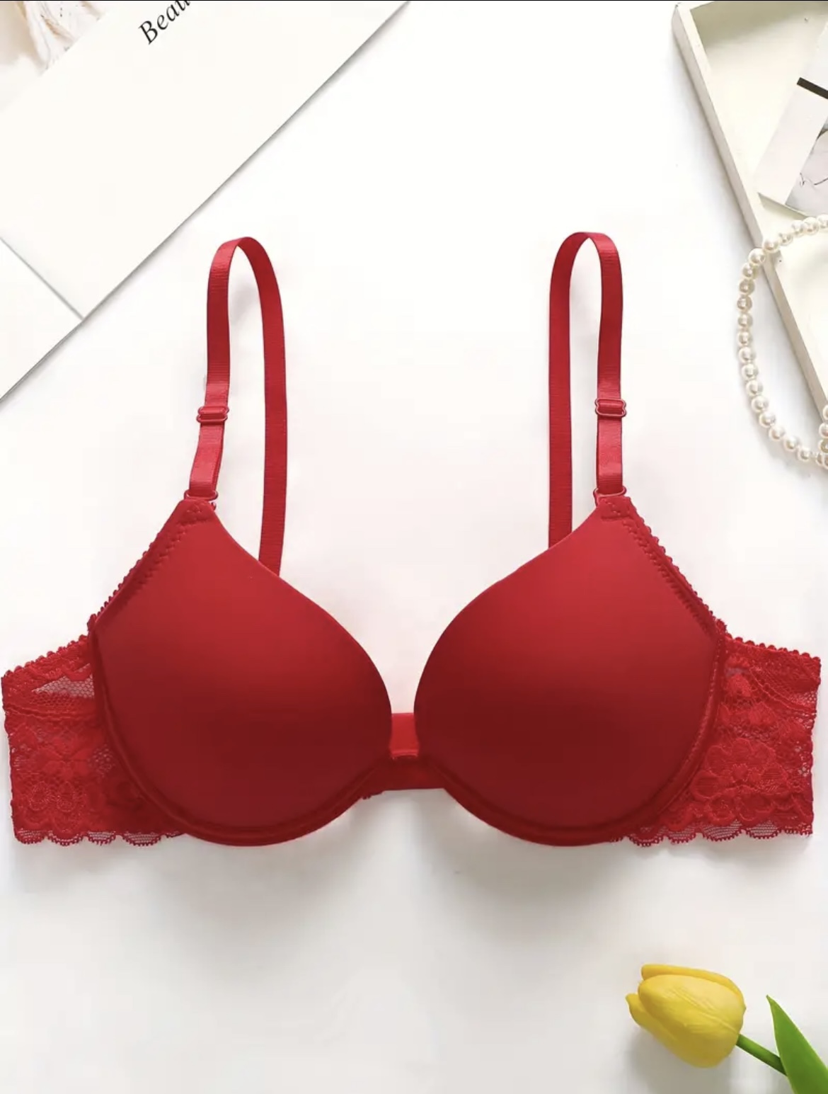 3pcs Elegant Lace Push-Up Bra Set - photo 2